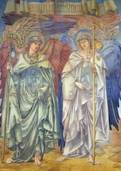 Angeli Ministrantes (Entwurf für ein Fenster in der Kathedrale von Salisbury, auch für Wandteppiche)